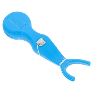 Floss Sticks Dental Floss Reusable Floss Holder Travel 11X3X1.5CM Blue
