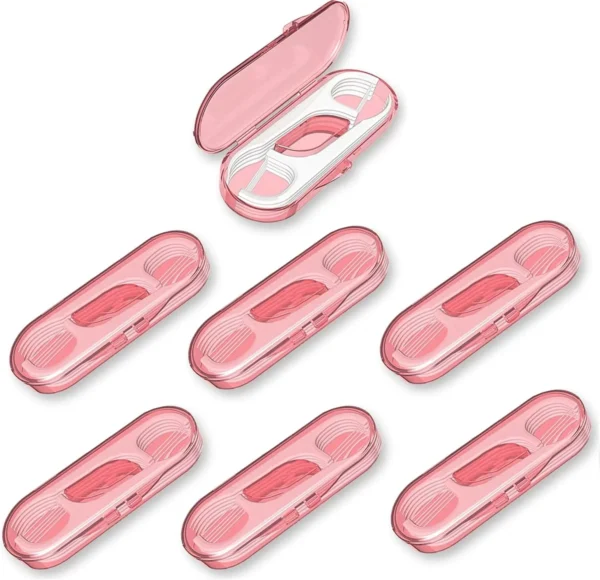 High Toughness Professional Toothpicks Sticks Dental Floss Picks 70 Picks Threader Flosser with 7 Storage Cases, flossing for Family,Hotel,Travel A417
