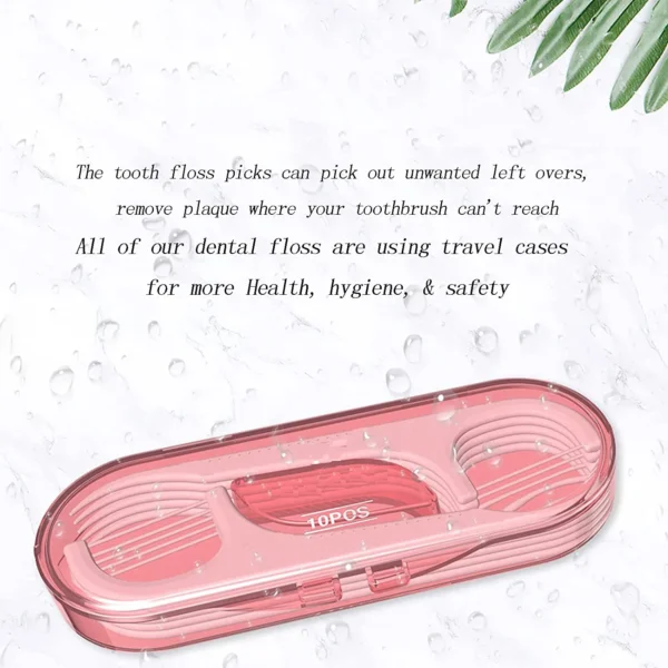 High Toughness Professional Toothpicks Sticks Dental Floss Picks 70 Picks Threader Flosser with 7 Storage Cases, flossing for Family,Hotel,Travel A417 - Image 2