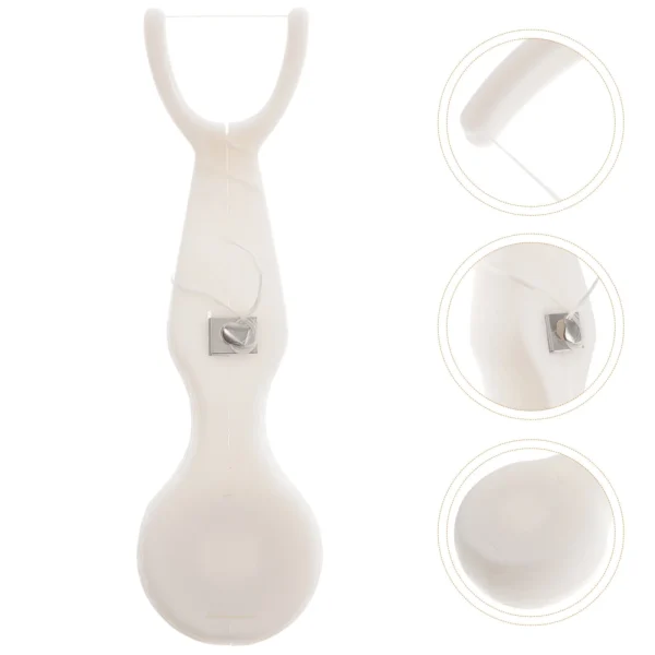Sticks Dental Floss Holder Eco-friendly Dental Floss Travel 11X3X1.5CM White