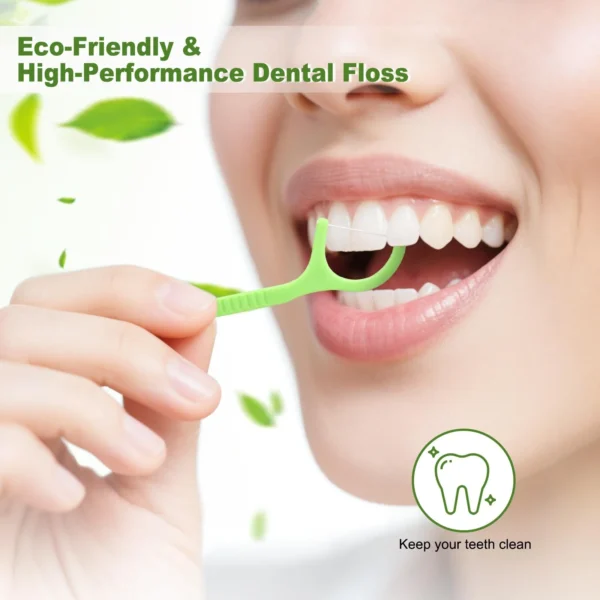 Bulk Floss Picks Dental TSF6 Floss Sticks Bulk for Teeth, Floss Picks Dental Floss Picks Bulk for Family, Travel, Braces & Sensitive Teeth Dental Hygiene Essentials 3000 - Image 2