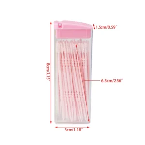 50 pcs / box Double-headed Dental Brush Teeth Sticks Floss Pick Toothpick
